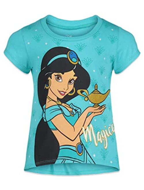 Disney Princess Belle Ariel Cinderella Jasmine 4 Pack Graphic T-Shirts