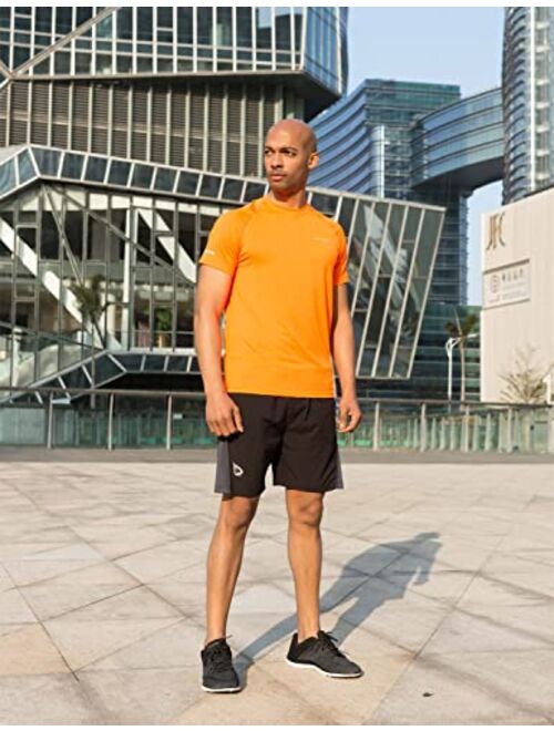 BALEAF Men's Quick Dry Short Sleeve T-Shirt Sun Protection Running Workout Shirts