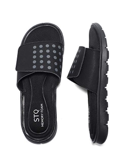 Women Active Recovery Slide Sandals Post Exercise Memory Foam Comfort Slides