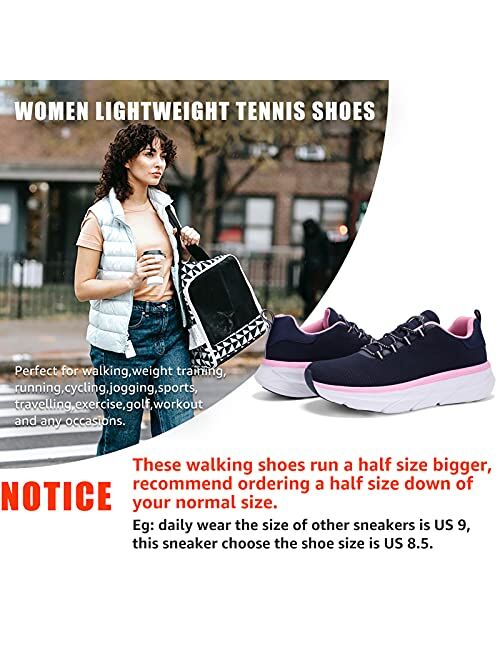STQ Walking Shoes Women Slip on Breathable Tennis Fashion Sneakers for Workout Comfortable Arch Support