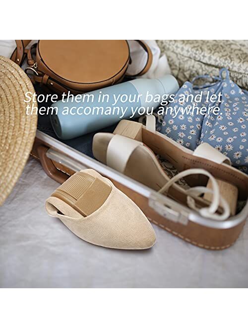 HEAWISH Women’s Black Flats Shoes Comfortable Suede Pointed Toe Slip On Casual Ballet Flats Dress Shoes Nude Flats