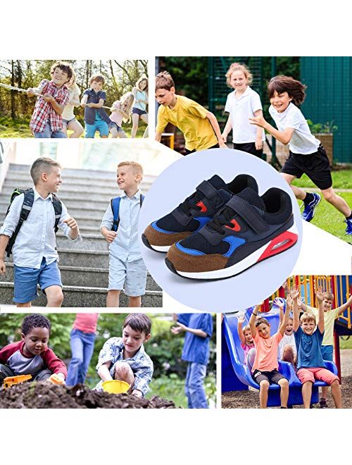 STQ Kids Shoes Lightweight Breathable Athletic Boys Sneakers for Running Tennis Sports