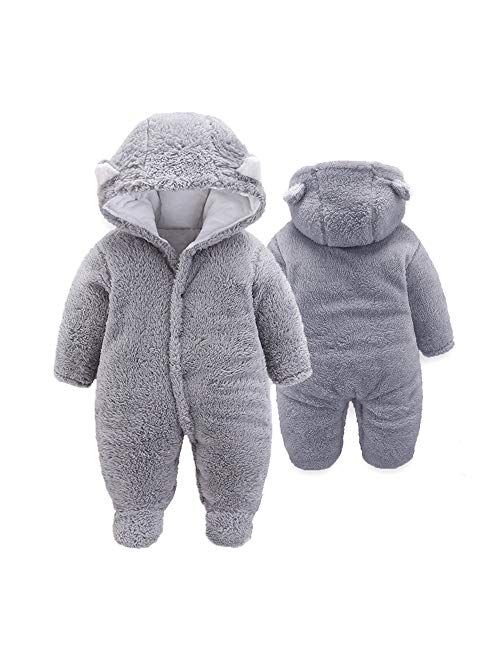 Xmwealthy Unisex Baby Clothes Winter Coats Cute Newborn Infant Jumpsuit Snowsuit Bodysuits Registry for Baby Essentials Stuff