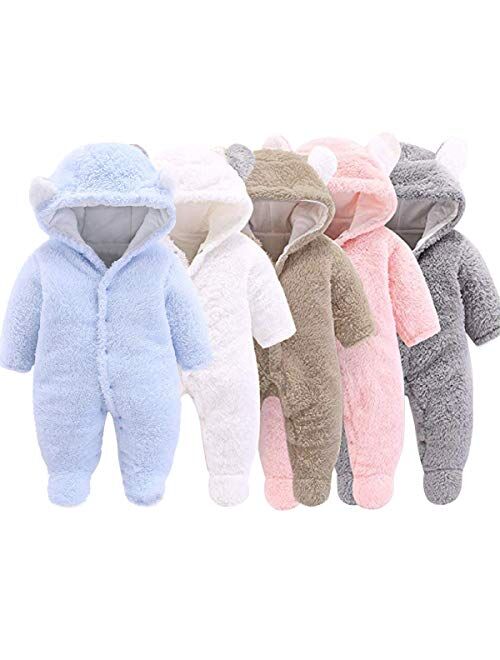 Xmwealthy Unisex Baby Clothes Winter Coats Cute Newborn Infant Jumpsuit Snowsuit Bodysuits Registry for Baby Essentials Stuff