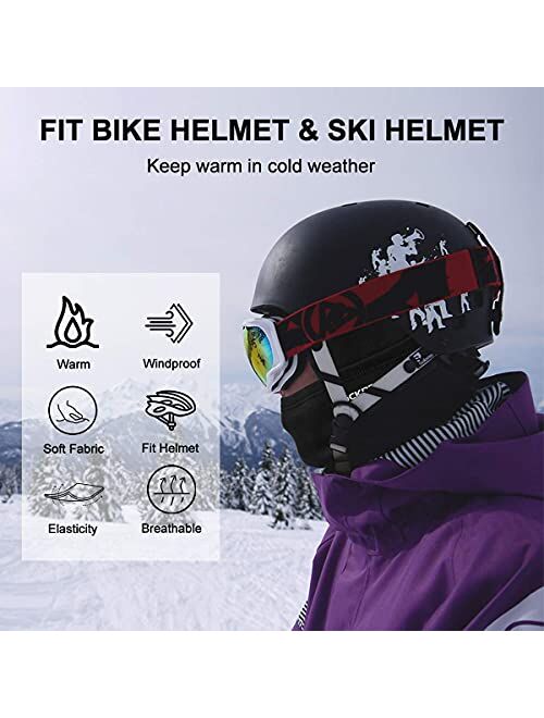 ROCKBROS Cold Weather Balaclava Ski Mask for Men Windproof Thermal Winter Scarf Mask Women Neck Warmer Hood for Cycling