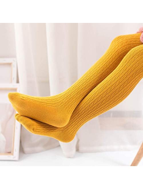 vanberfia Baby Girls Tights Cable Knit Leggings Stockings Cotton 3 Pack Pantyhose Infants Toddlers 2-8T