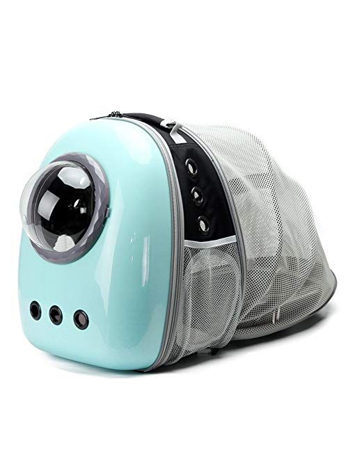 Huo Zao Expandable Cat Carrier Backpack, Space Capsule Transparent Bubble Pet Carrier for Small Dog, Pet Hiking Traveling Backpack