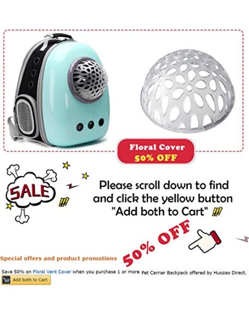 Huo Zao Expandable Cat Carrier Backpack, Space Capsule Transparent Bubble Pet Carrier for Small Dog, Pet Hiking Traveling Backpack