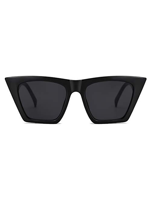 SOJOS Oversized Square Cateye Polarized Sunglasses for Women Men Big Trendy Sunnies SJ2115