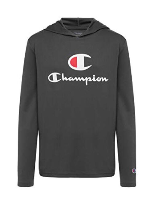 Champion Kids Long Sleeve Hooded Shirt | Lightweight | Boys Clothes | Activewear