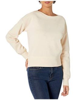 Women's Heritage Fleece Long Sleeve Boat Neck Crop Sweatshirt