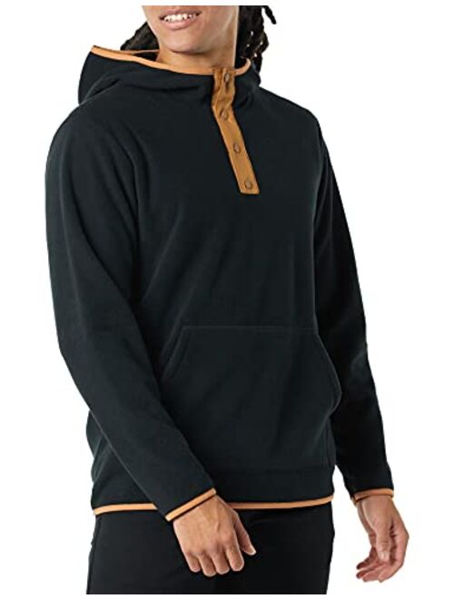 Amazon Essentials Men's Snap-Front Hooded Polar Fleece Jacket