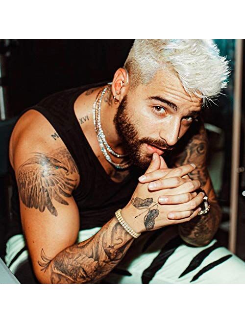 JINAO 2 Rows AAA Cubic Zirconia Iced Out Tennis Bling Lab Simulated Diamond Bracelet