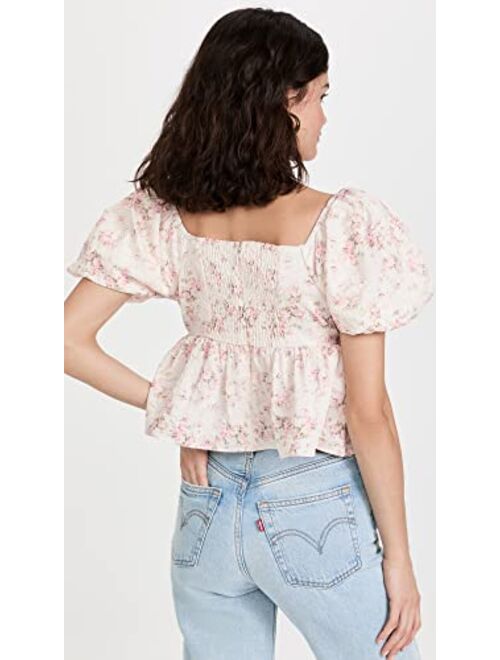 English Factory Women's Textured Floral Top