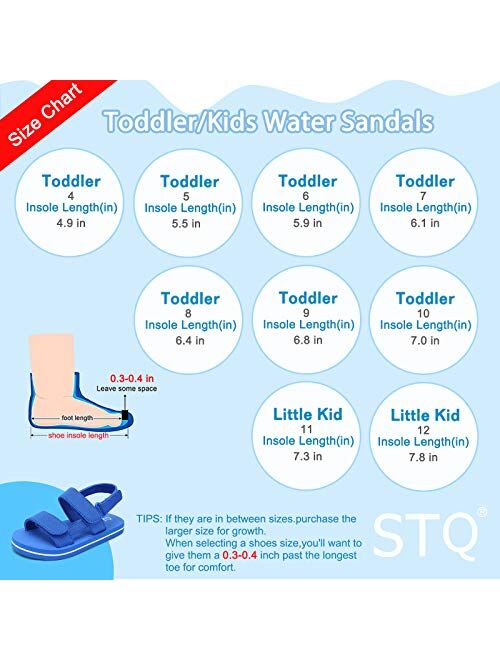 STQ Toddler Sandals Boys Girls Soft Open Toe Outdoor Beach Summer Flats Sandals