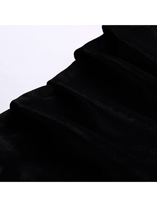 LLDYYDS Black Dresses for Women Party Night Sexy Clubbing Velvet Long Sleeve That Hide Belly Fat Wedding Guest Fall Casual