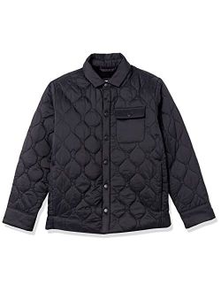 Boys' Sherpa-Lined Quilted Shirt Jacket