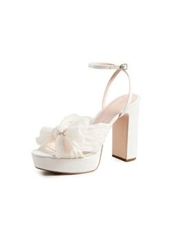 Women's Natalia Platform Pleated Bow Sandals