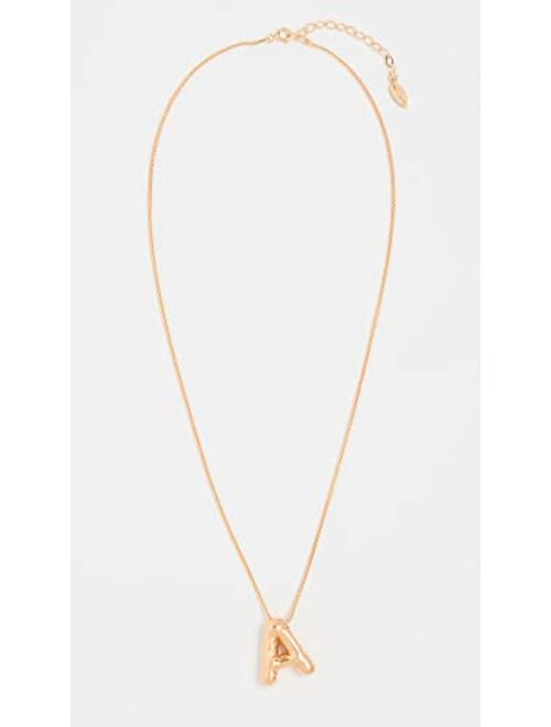 Maison Irem Women's Balloon Letter Necklace, A, Gold, One Size