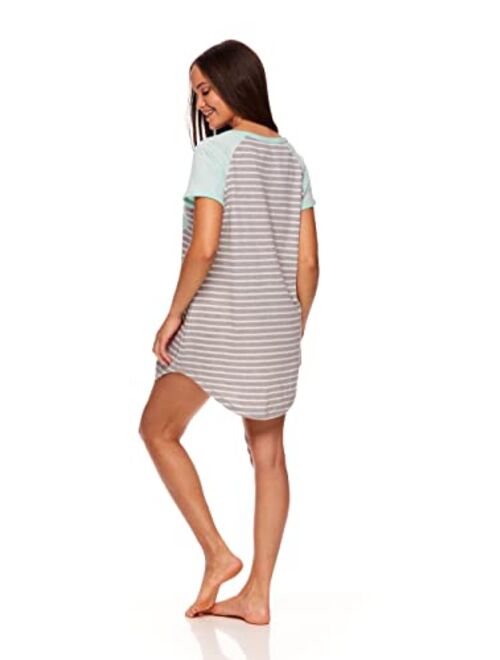 U.S. Polo Assn. Womens Nightgown Short Sleeve – Sleep Shirts for Women