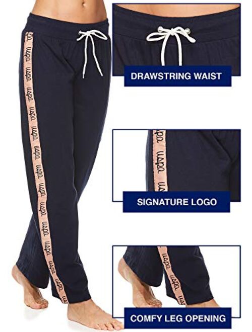 U.S. Polo Assn. Womens Script Logo Super Soft Lounge Pajama Pants