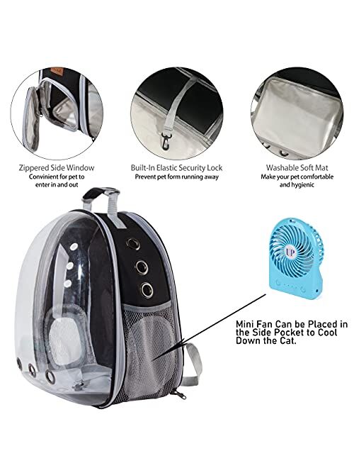 XZKING Cat Backpack Carrier Bubble Bag, Transparent Space Capsule Pet Carrier Dog Hiking Backpack, Small Dog Backpack Carrier for Cats Puppies Airline Approved Travel Car