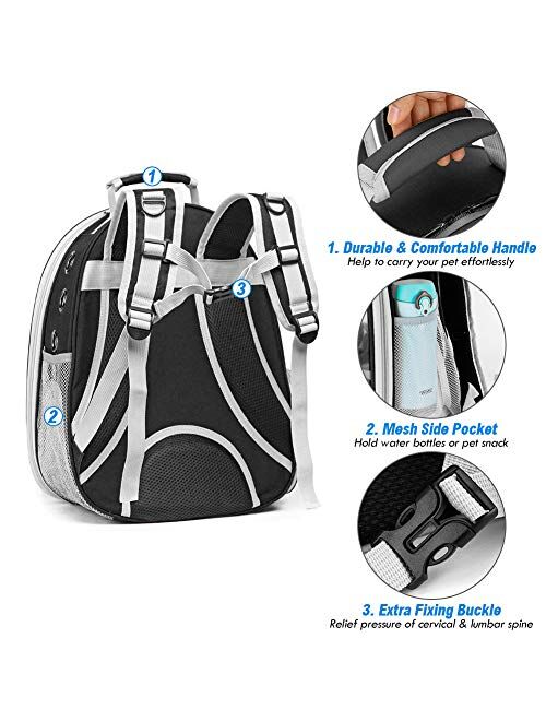 Ssawcasa Cat Carrier Backpack,Large Space Bubble Capsule Pet Backpack,Dog Travel Backpack Carrier for Small Dogs,Airline Approved Portable Puppy Rabbit Bird Bunny Carry B