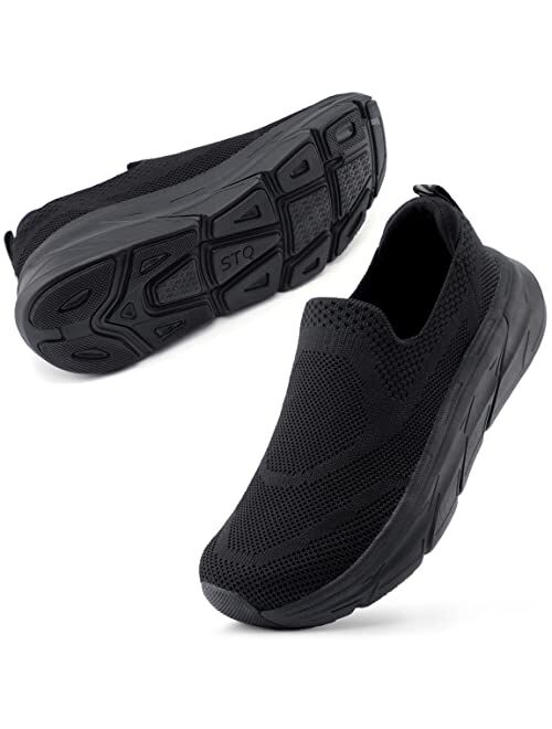 Buy STQ Walking Shoes for Women Slip on Platform Sneakers Comfortable ...
