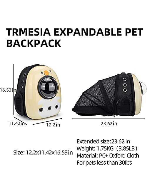 TRMESIA Cat Backpack Carrier Bubble Cat Backpack Carrier Expandable Bag, Cat Carrier Backpacks with Clear Bubble Cat Back Pack Carriers and Bubble Window for Small Dog An