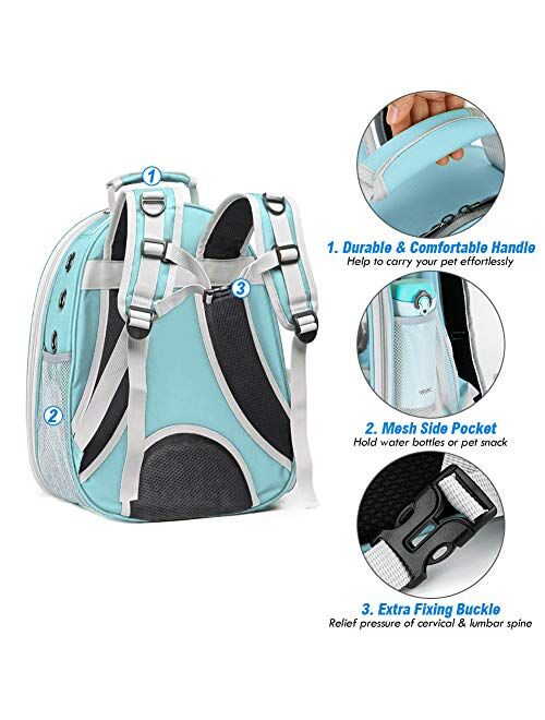 Ssawcasa Cat Backpack Carrier,Large Bubble Pet Backpack,Portable Ventilated Transparent Carry Backpack for Cat & Small Dog,Airline Approved Waterproof Pet Carrier Bag for