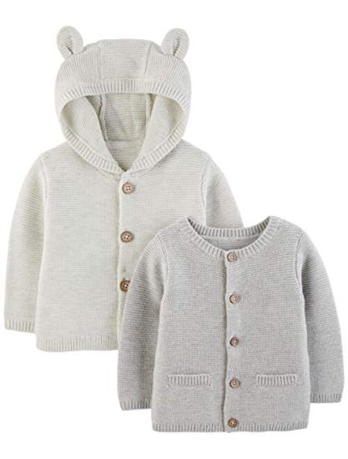 Simple Joys by Carter's Unisex Toddlers and Babies' Knit Cardigan Sweaters, Pack of 2