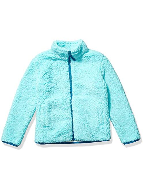 Amazon Essentials Girls' Sherpa Fleece Full-Zip Jacket