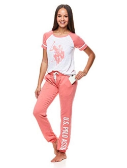 Womens Pajama Sets - Tee and Pajama Pants with Pockets Lounge Sets for Women