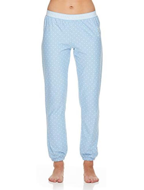 U.S. Polo Assn. Womens Short Sleeve Shirt and Lounge Skinny Pajama Pants Sleepwear Set