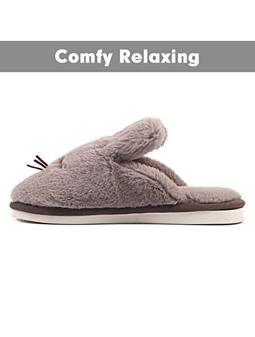 Caramella Bubble Bunny Slippers for Women Fuzzy Animal Memory Foam Indoor House Slippers Christmas Slippers Gifts