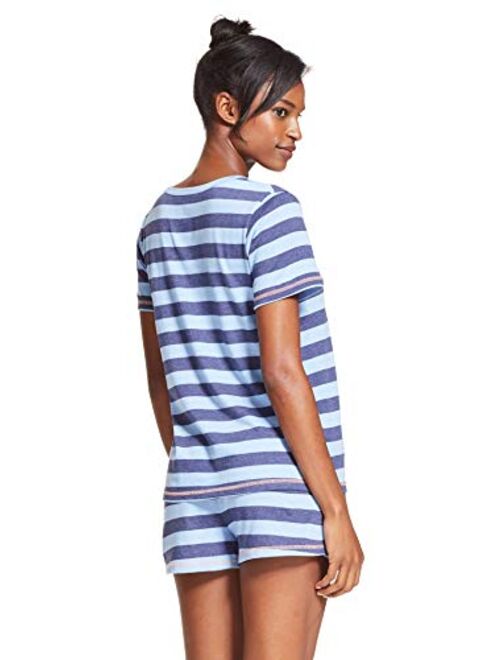 U.S. Polo Assn. Womens Short Sleeve Shirt and Pajama Shorts Lounge Sleep Set