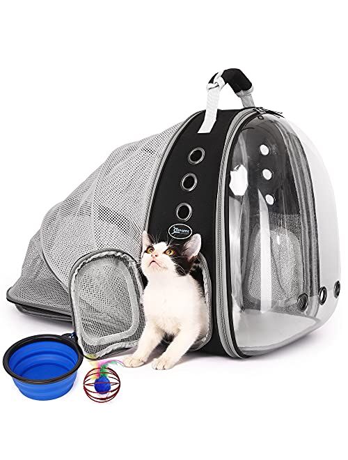 SUPERBE Cat Backpack Carrier Bubble Bag, Ventilate Transparent Pet Backpack for Small Dogs Hiking, Travel, Outdoor, Airline-Approved Space Capsule Backpack