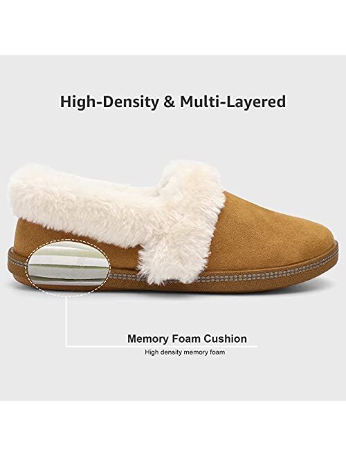 STQ Womens Fuzzy Slippers Indoor Outdoor Warm & Cozy House Shoes with Durable Rubber Sole