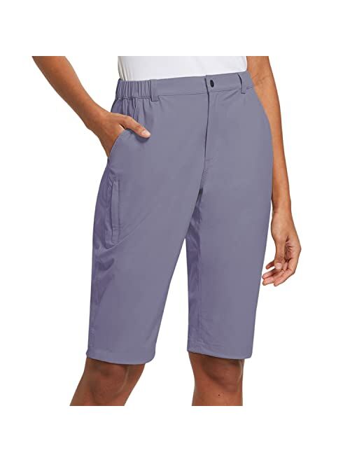 BALEAF Women's Quick Dry Stretch Hiking Cargo Camping Shorts Lightweight Water Resistant Summer Nylon Active Travel