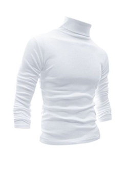 Men Slim Fit Lightweight Long Sleeve Pullover Top Turtleneck T-Shirt