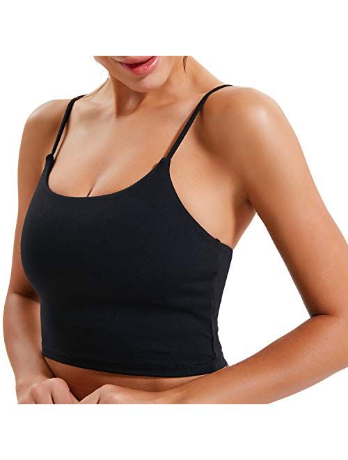 Sportsnew Women Yoga Tank Tops Padded Sports Bra Workout Fitness Running Crop Top