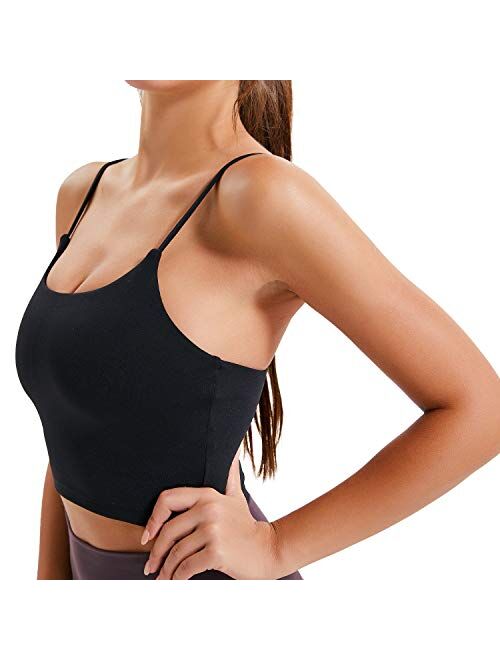 Sportsnew Women Yoga Tank Tops Padded Sports Bra Workout Fitness Running Crop Top