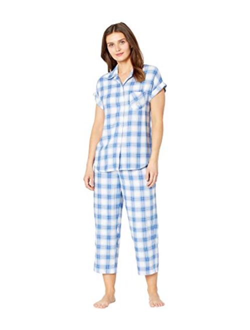 Polo Ralph Lauren LAUREN RALPH LAUREN Rayon Twill Woven Dolman Sleeve His Shirt Capris Pajama Set