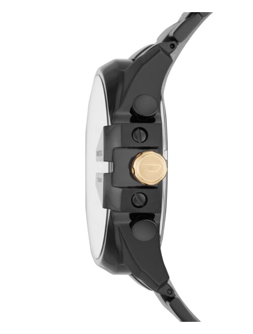 Diesel Men's Chronograph Mega Chief Black Stainless Steel Bracelet Watch 51mm