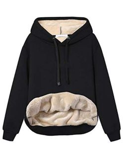 Yeokou Women's Winter Hoodies Pullover Sherpa Fleece Warm Heavyweight Sweatshirt