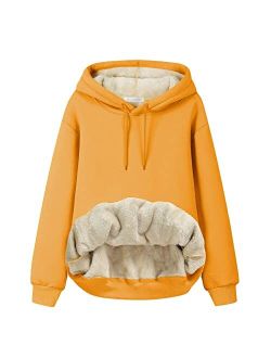 Flygo Women’s Warm Fleece Sherpa Lined Pullovers Sweatshirt