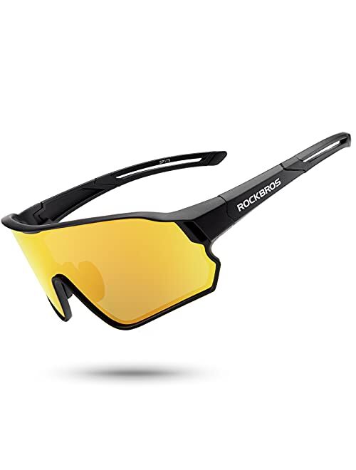 Rock Bros ROCKBROS Polarized Sunglasses for Men Women UV Protection Cycling Sunglasses