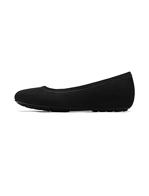 DREAM PAIRS Women's Ballet Flats Comfortable Dressy Work Low Wedge Arch Suport Flats Shoes
