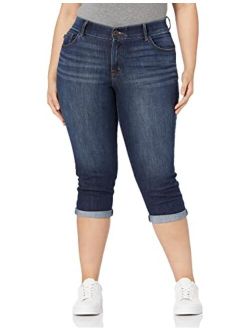 Women's Plus Size Flex Motion Regular Fit 5 Pocket Capri Jean