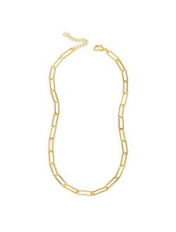 Reoxvo Gold Necklaces for Women,18K Gold Plated Paperclip Cuban Figaro Snake Chain Beaded Ball Chain Choker Necklaces for Women and Bracelet Sets